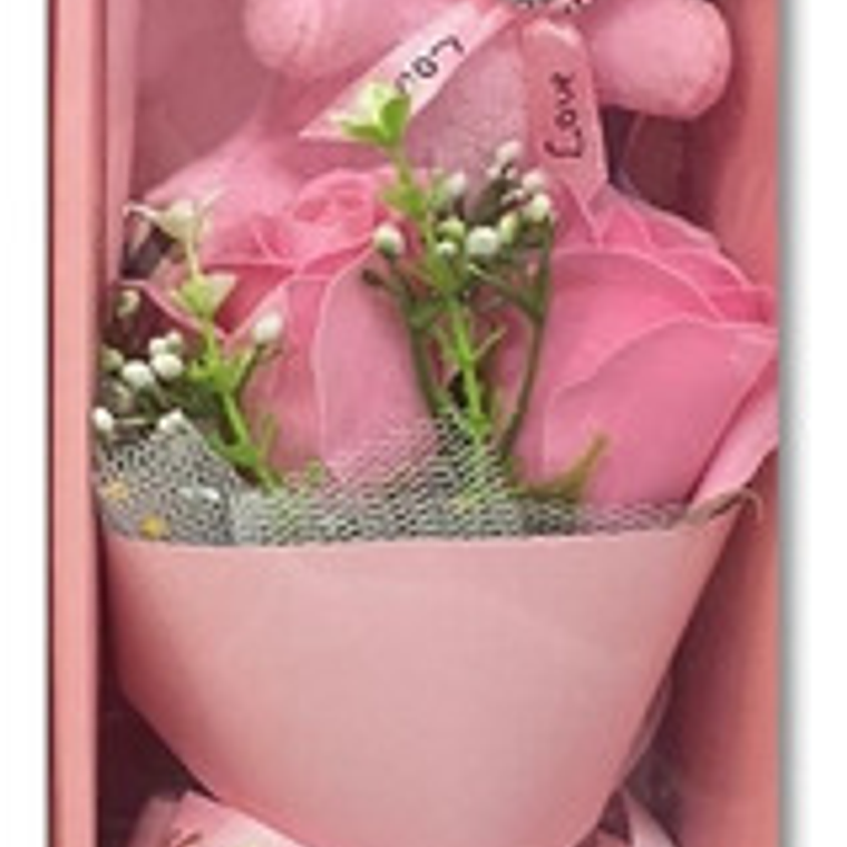 Ramo Rosa Con Peluche Dia De La Mama / Madre /amor 3