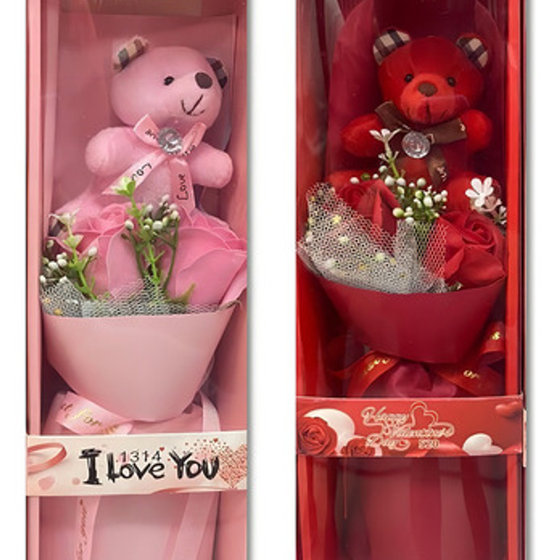 Ramo Rosa Con Peluche Dia De La Mama / Madre /amor 1