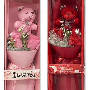 Ramo Rosa Con Peluche Dia De La Mama / Madre /amor