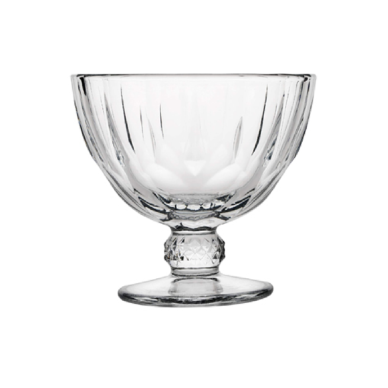 Copa Postre 300 Ml Vidrio Bordo Rombo Vintage X 6 Unidades 2