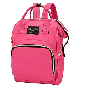 Bolso Mochila Mujer Moda Tela Fucsia