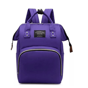 Bolso Mochila Mujer Moda Tela Lila