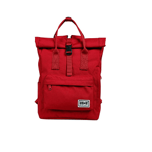 Bolso Mochila Mujer Unisex Moda Rojo