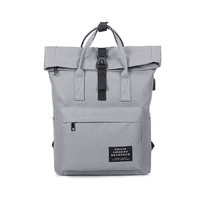 Bolso Mochila Mujer Unisex Moda Gris