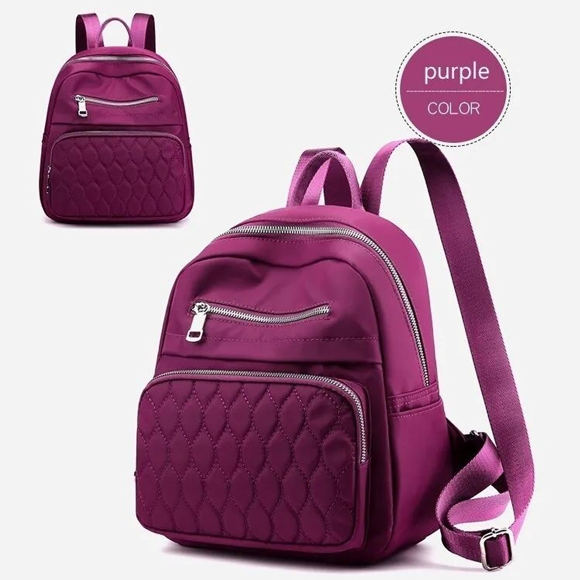 Bolso Mochila Mujer Moda Moow Violeta 1
