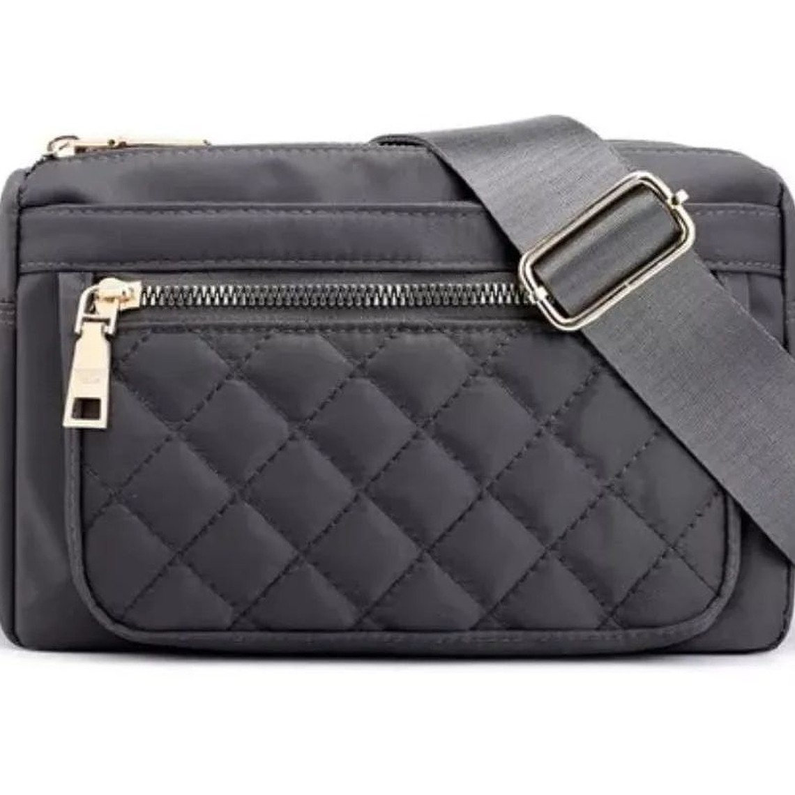 Cartera Para Dama Hombro Bandolera Impermeable Gris 1
