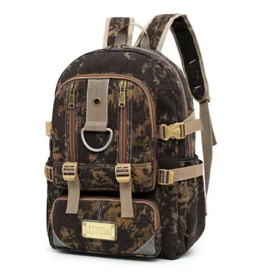 Mochila Military Camuflada Casual Cafe camuflado 1