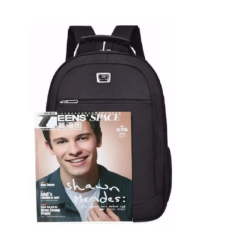 Mochila Unisex Impermeable Gran Capacidad Raya Azul 3