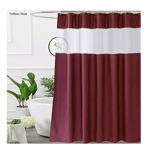 Cortina Ducha Baño 180x200 Decoración Burdeo