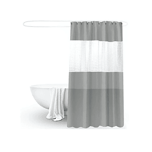 Cortina Ducha Baño 180x200 Decoración Gris
