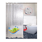 Cortina Forro De Baño Transparente Impermeable + 12 Argollas - Miniatura 4
