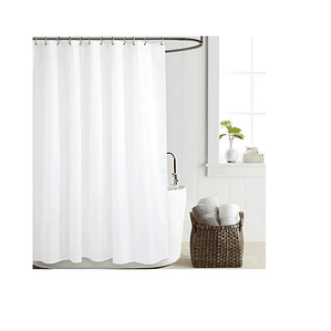 Cortina Baño Ducha Poliéster 180x180  Blanco
