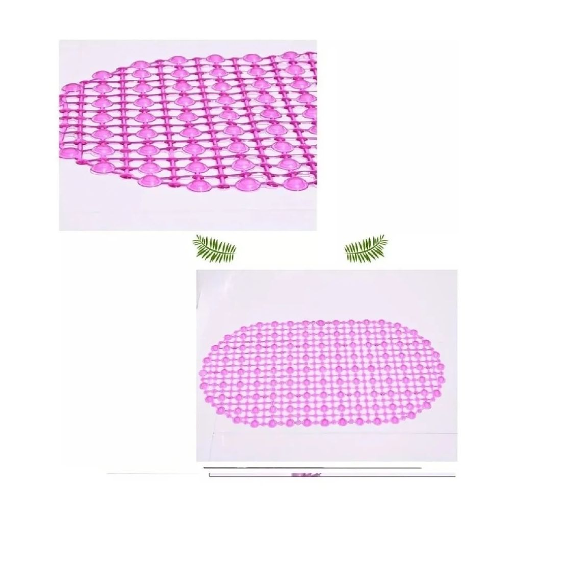 Alfombra Antideslizante Goma Piso De Ducha Tina Baño Rosa 4