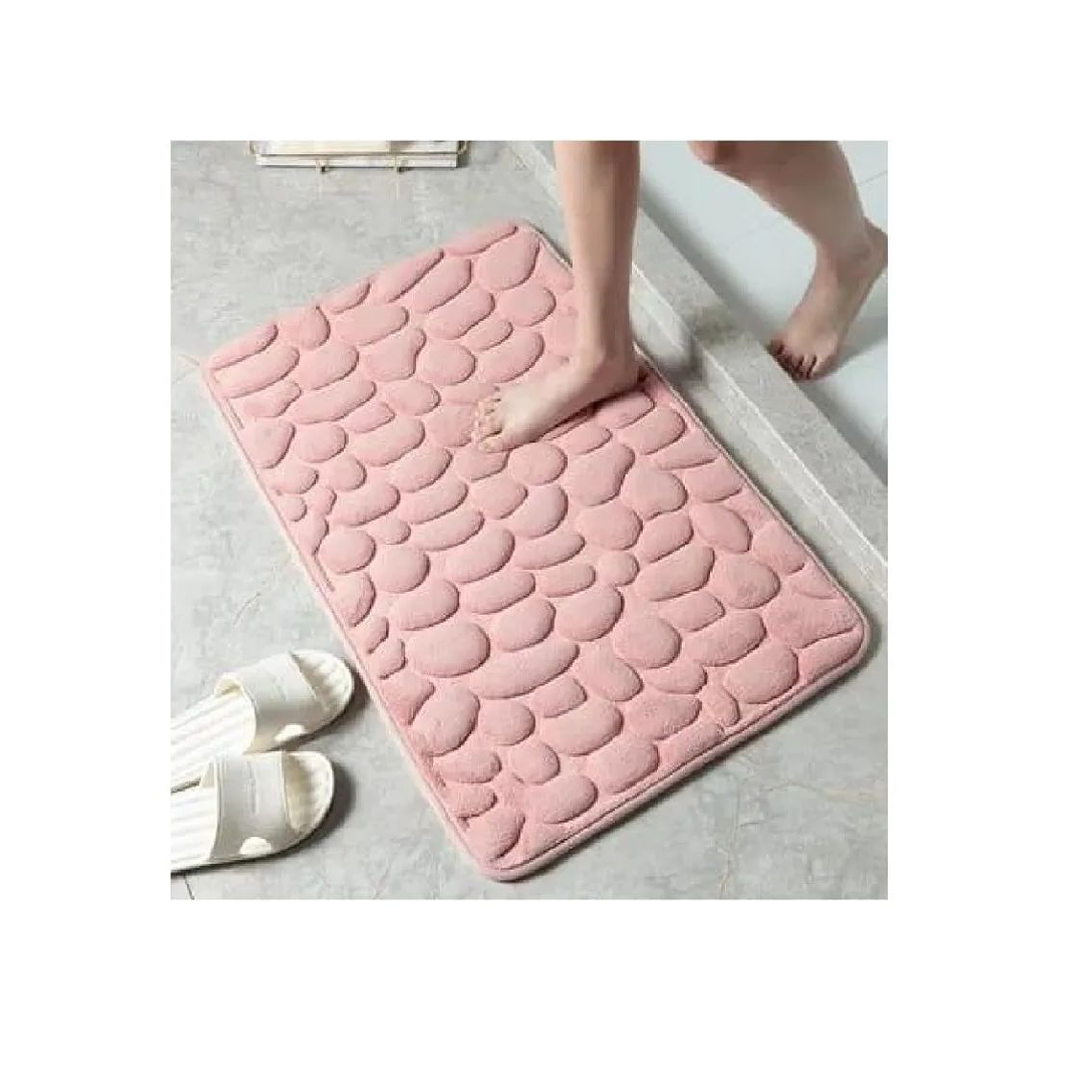 Alfombra De Baño Absorbente Suave Bajada De Baño Rosa 1