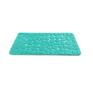 Alfombra De Baño Absorbente Suave De Baño Piedras Verde