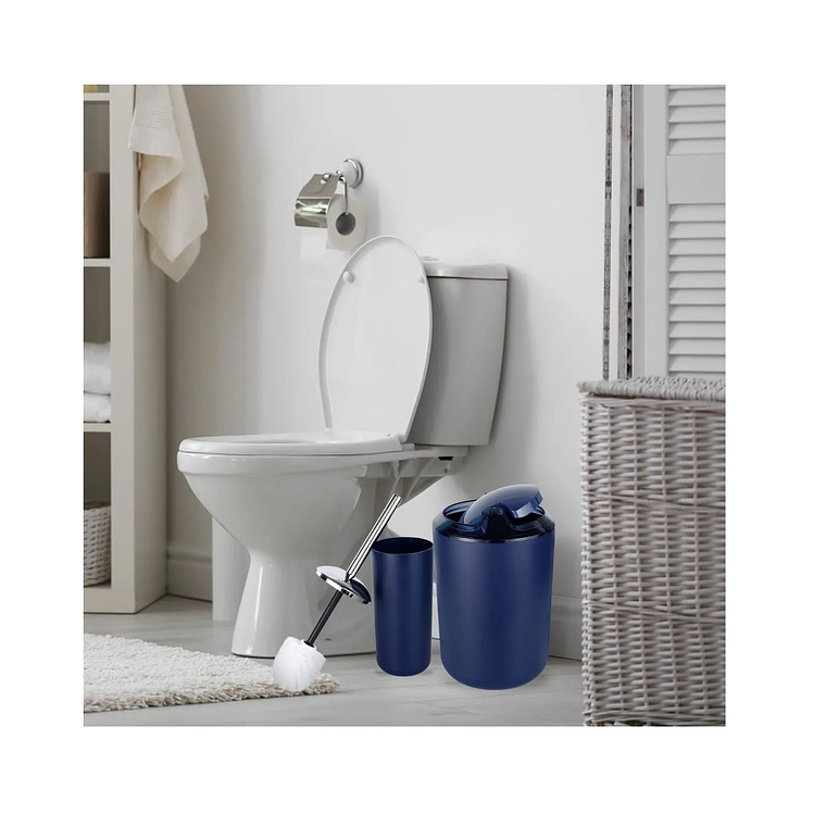 Set Juego De Baño 6 Piezas Accesorios Elegante Azul 2
