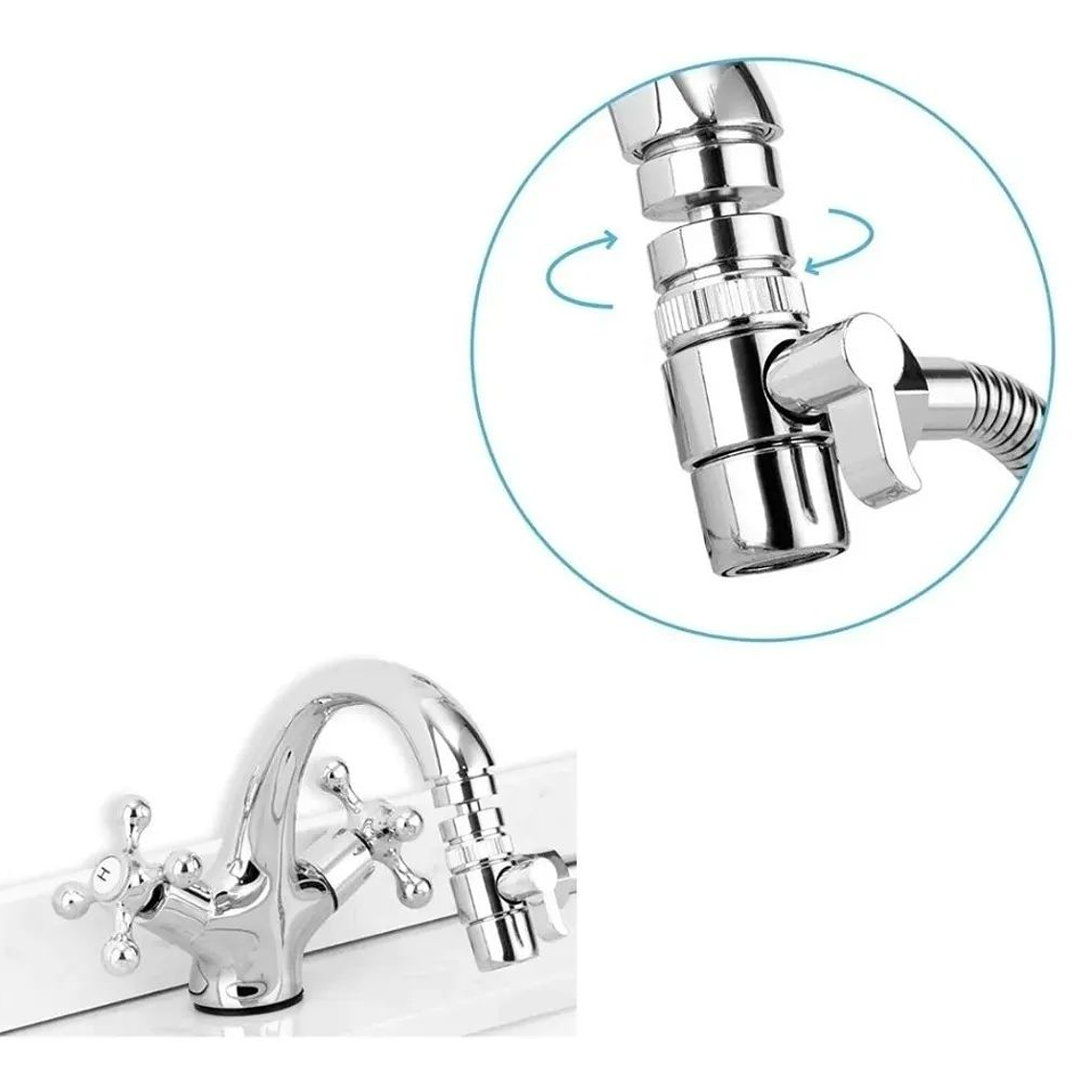 Cabezal Ducha Externo Para Lavamano Fregadero Accesorios 4