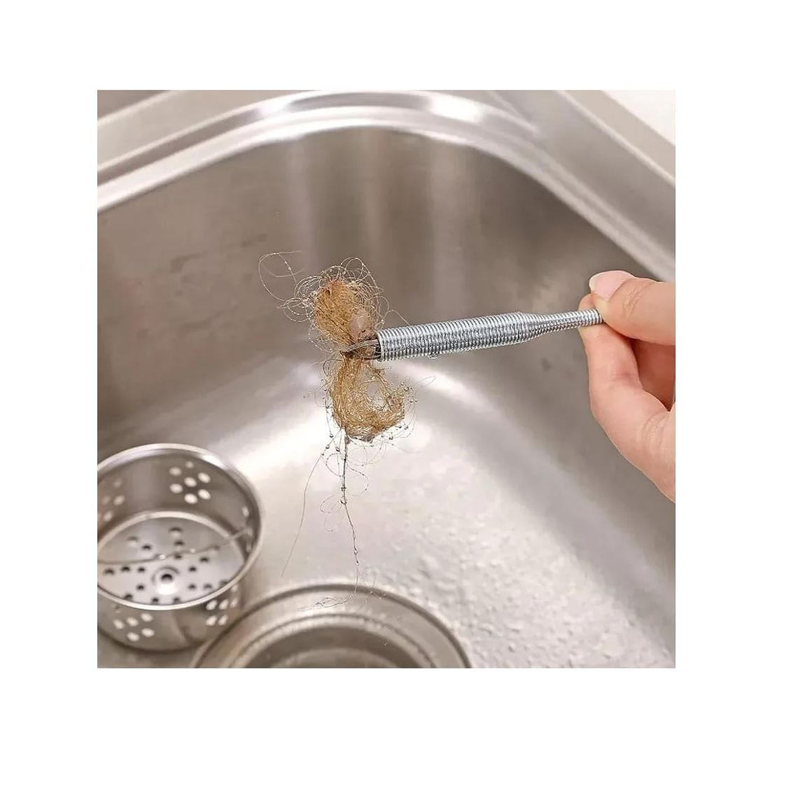 Destapa Cañería Con AgarreLimpiador Drenaje Baño Lavaplatos 7