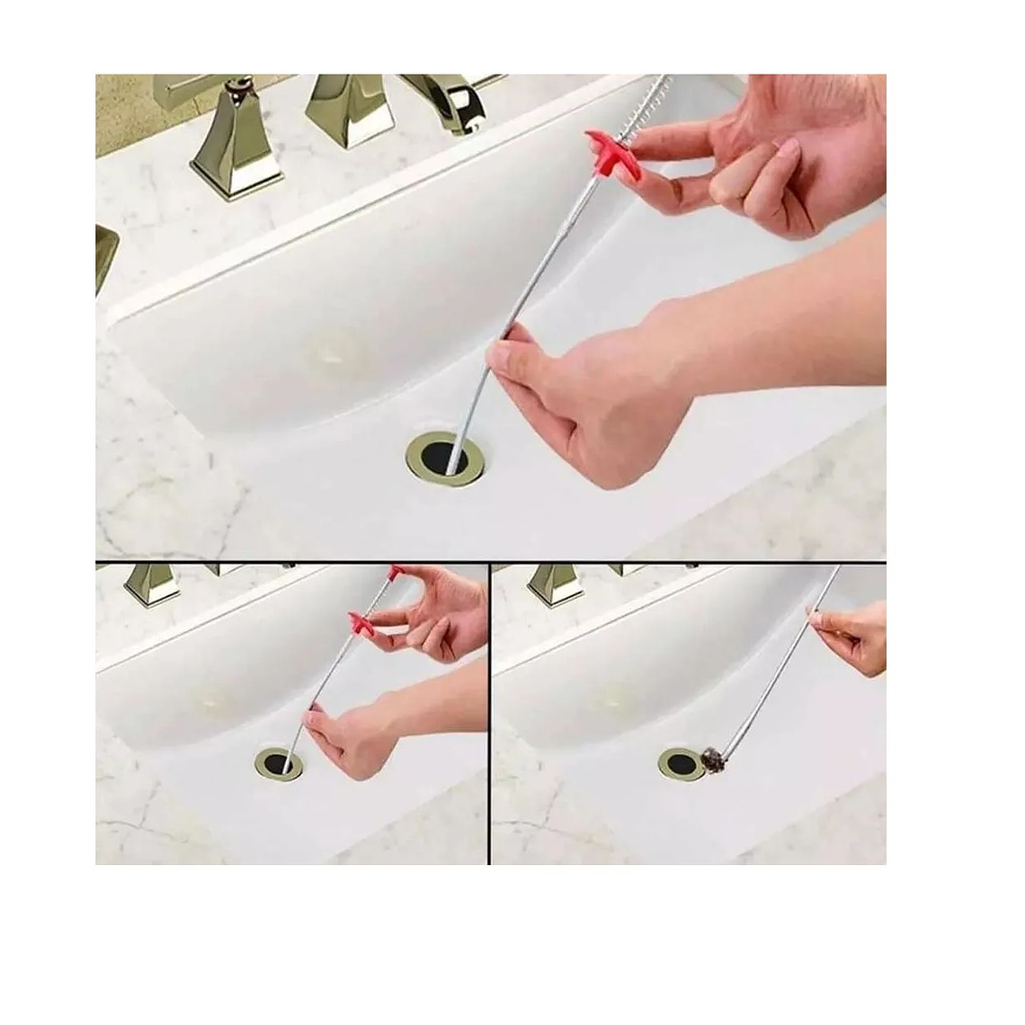 Destapa Cañería Con AgarreLimpiador Drenaje Baño Lavaplatos 8