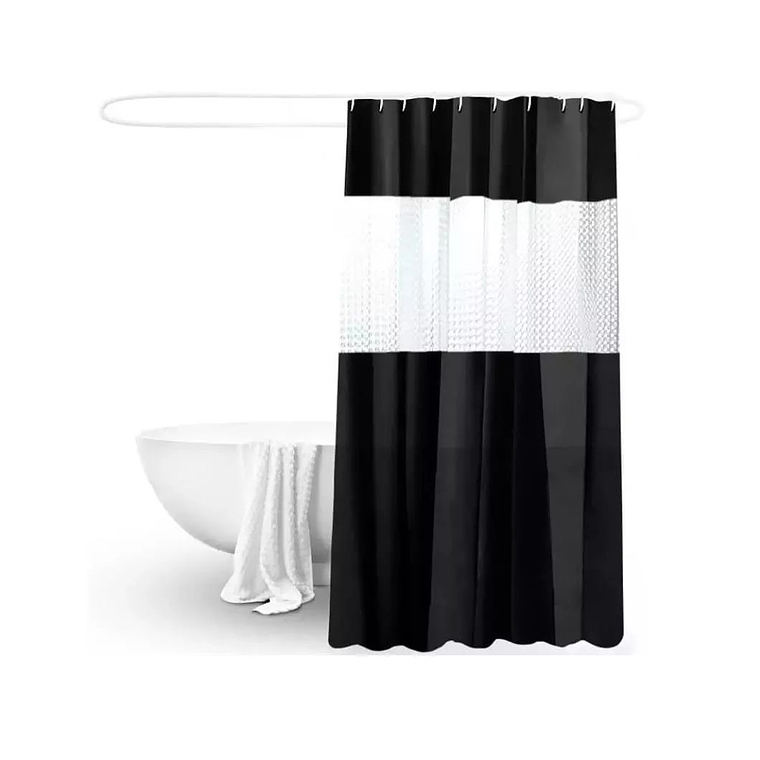Cortina Baño Ducha 180x200 Negro 1