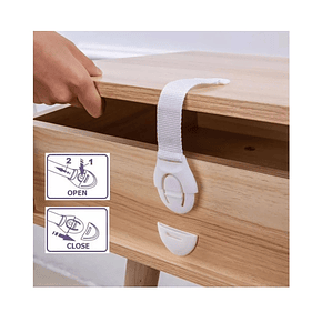 Pack 4 Seguros Traba Cajones Puertas Bebes