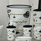 Set De Baño 6 Accesorios Organizadoras Elegante Diseño Hojas - Miniatura 2