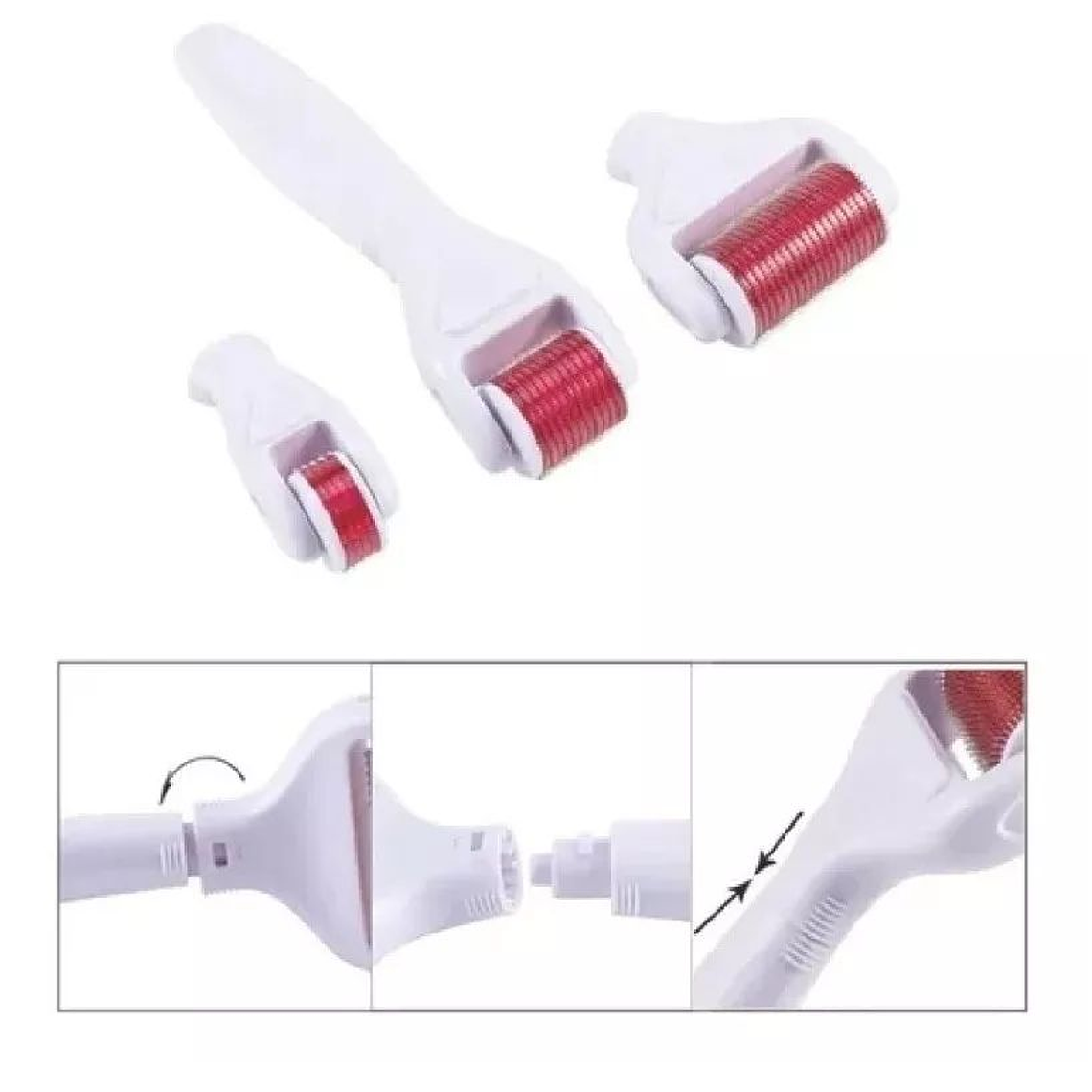 4 En 1 Micro Agujas Derma Roller Kit Anti Envejecimiento 4