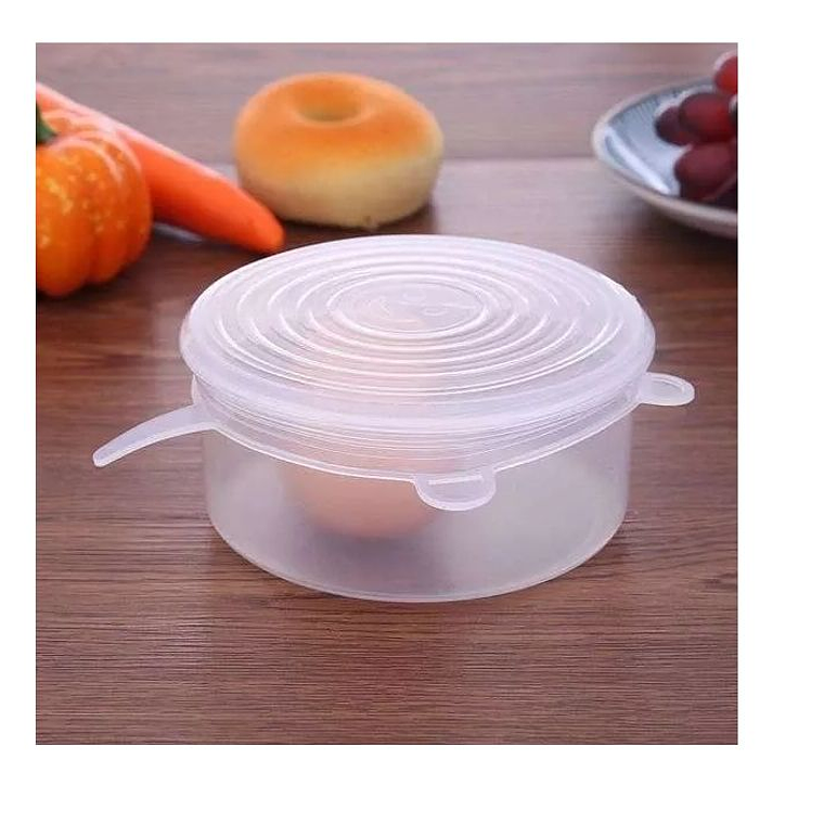 Set 5 Tapas Silicona Alimentos Frescos 4