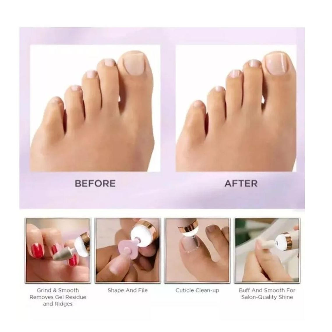 Torno Set Decoración Uñas Inalámbrico Manicure Pedicure 4