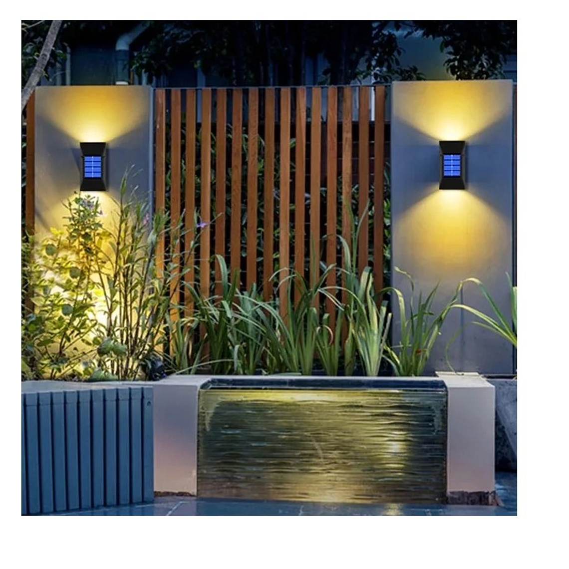 Pack 3 Luz Lámpara Pared Foco Led Solar Decoración 2