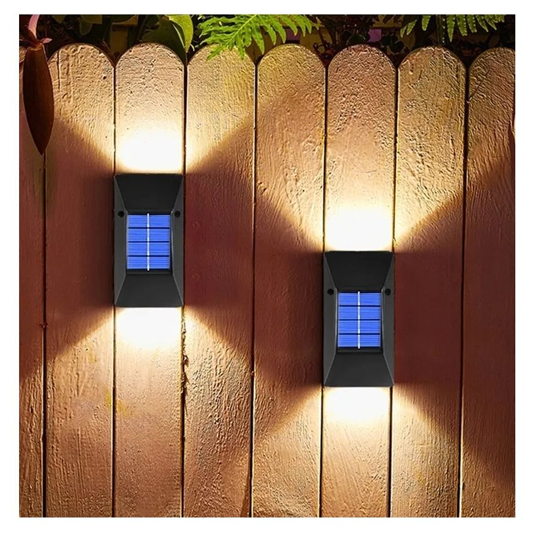 Pack 3 Luz Lámpara Pared Foco Led Solar Decoración 3