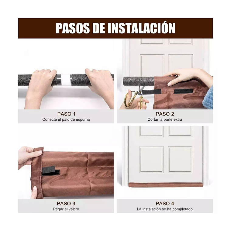 Protector Aislante Frío Y Polvo Para Puertas Ventanas 4