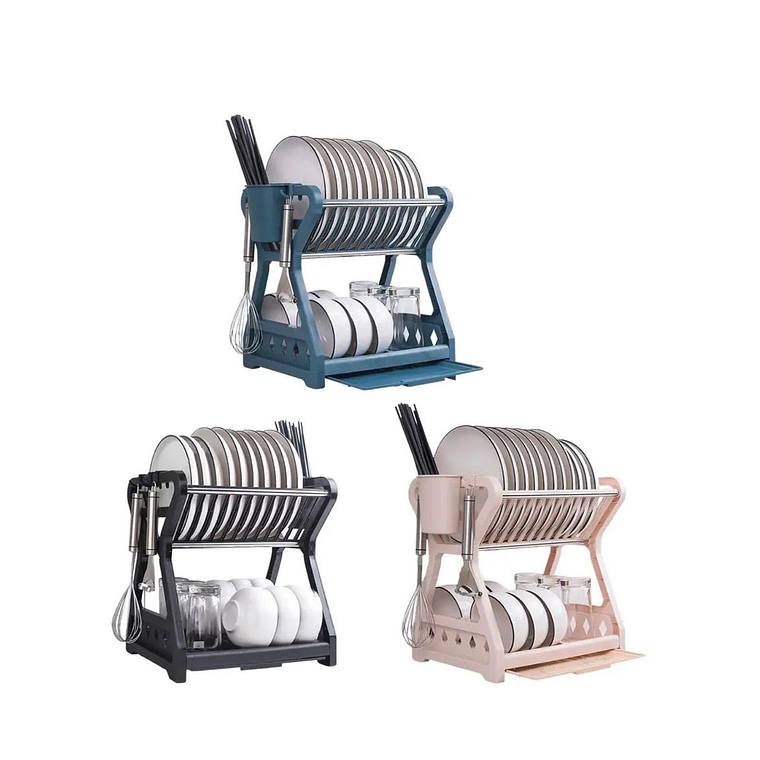 Secador Escurridor De Lozas Platos 2 Niveles 1