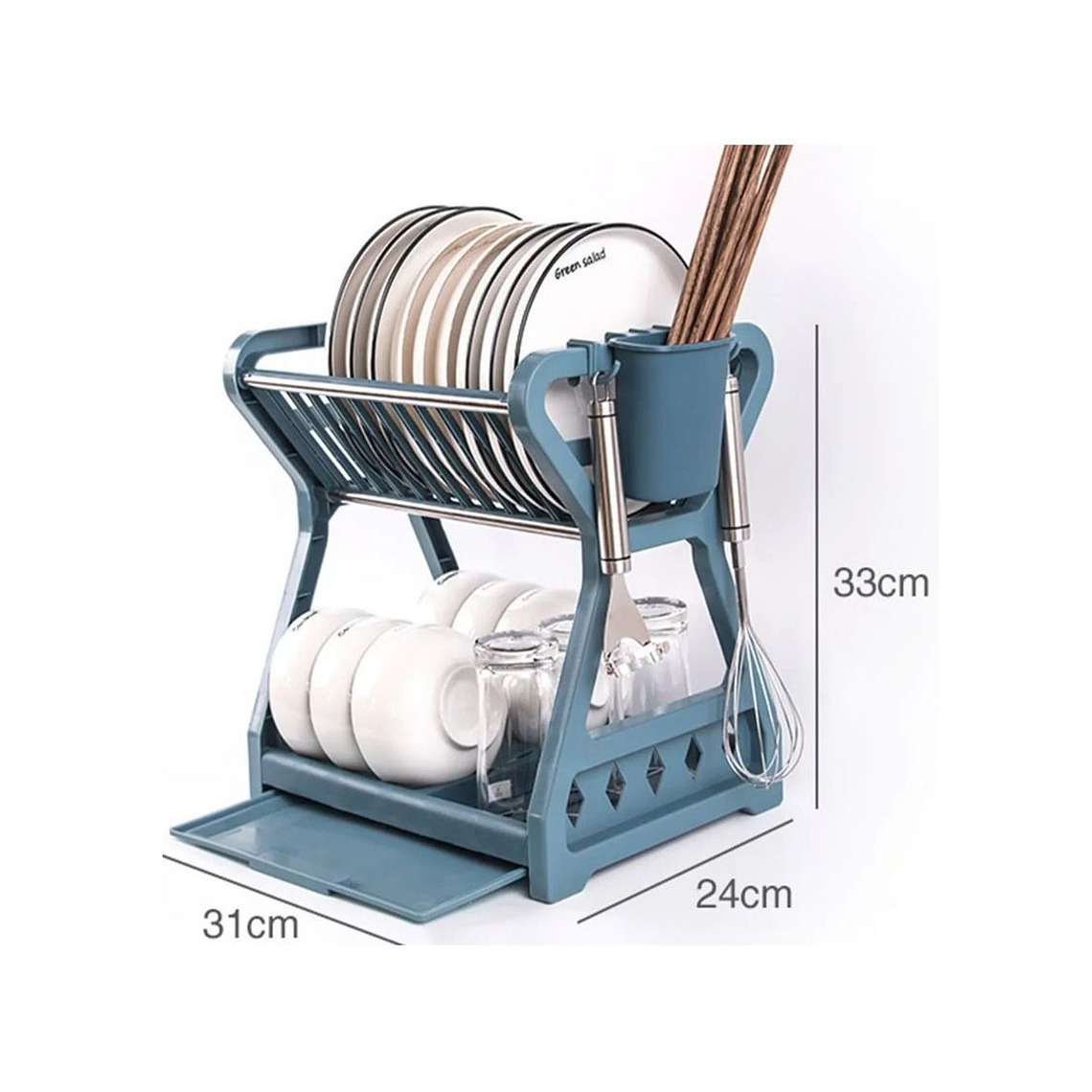 Secador Escurridor De Lozas Platos 2 Niveles 3
