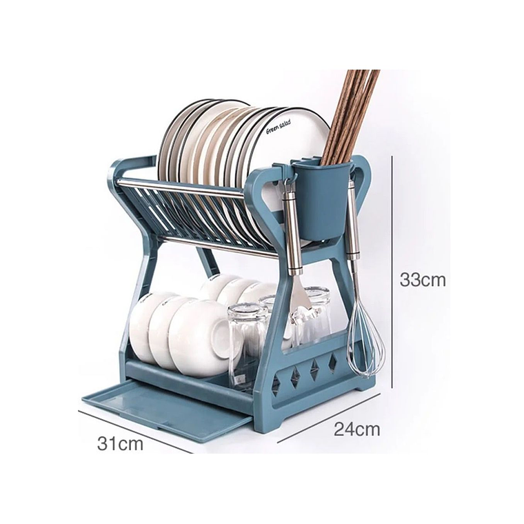 Secador Escurridor De Lozas Platos 2 Niveles 3