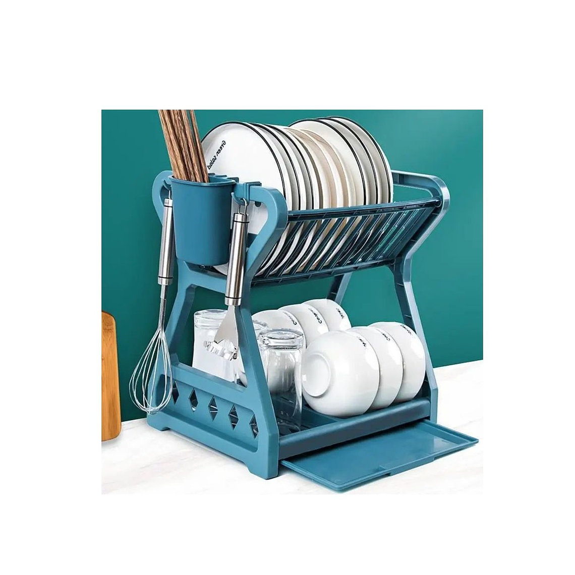 Secador Escurridor De Lozas Platos 2 Niveles 6