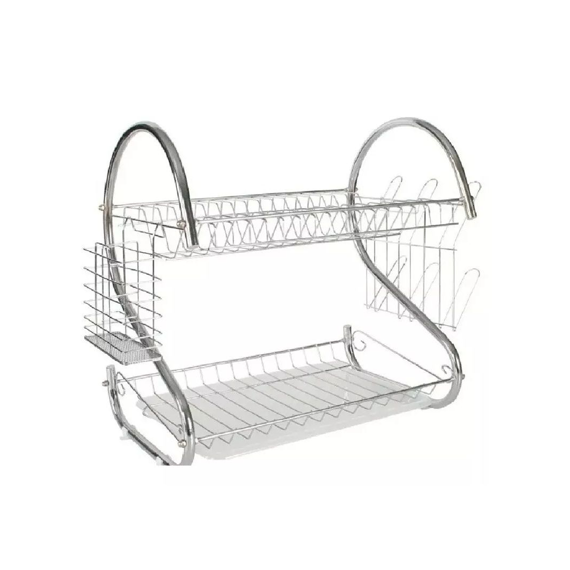 Escurridor Secador Cromado De Platos 2 Niveles Secaplatos 5