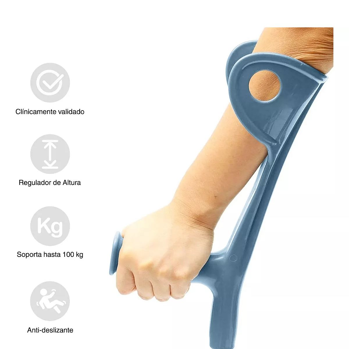 2 Baston Muleta Canadiense Regulable Ortopédico 4