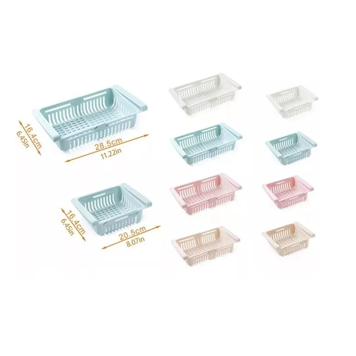 Pack 4 Organizador Refrigerador Gavetas Extensible 4