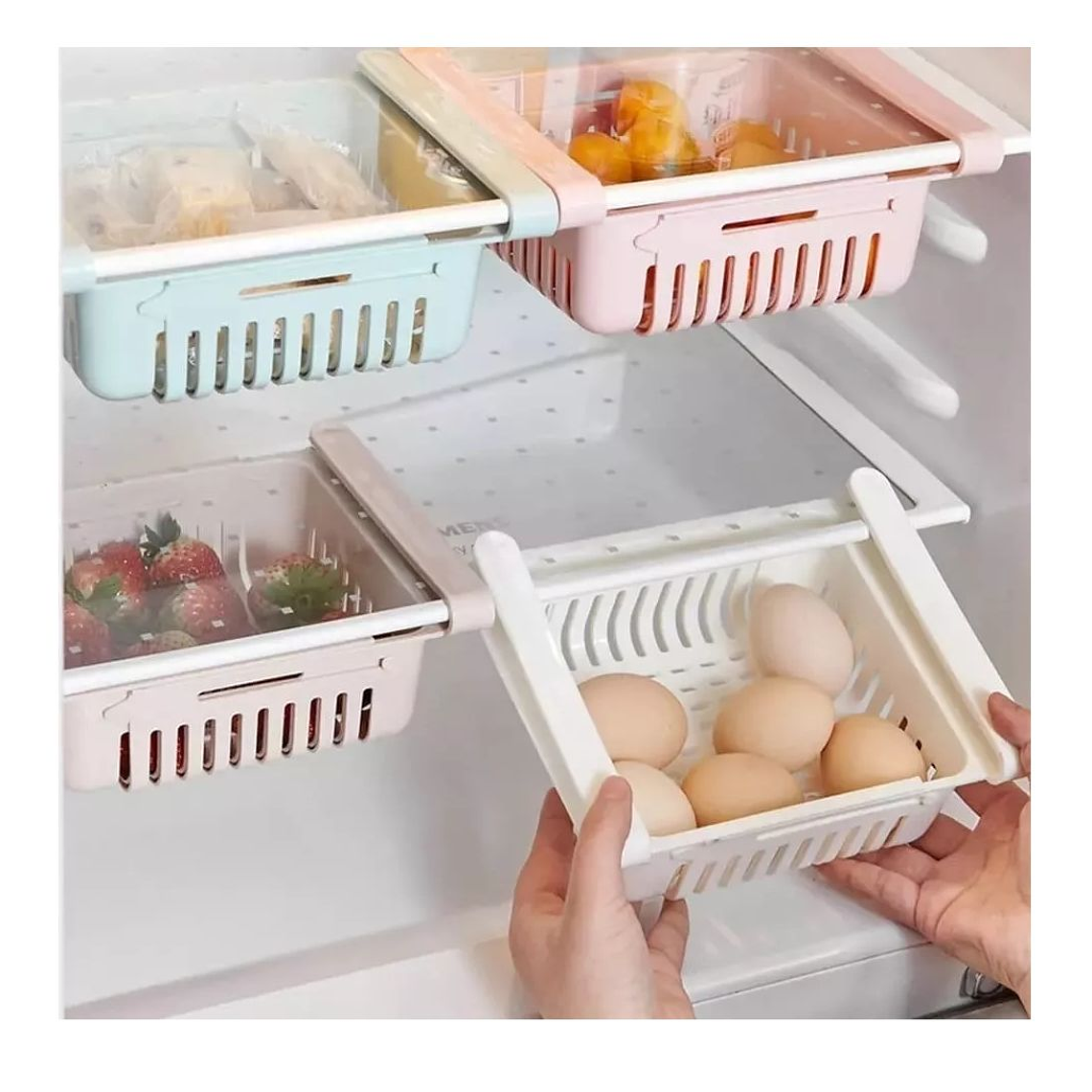 Pack 4 Organizador Refrigerador Gavetas Extensible 5
