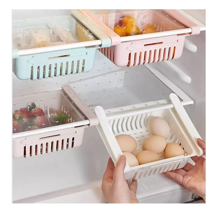 Pack 4 Organizador Refrigerador Gavetas Extensible 5