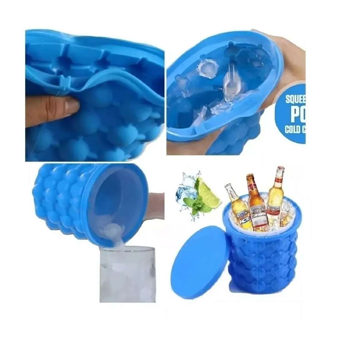 Hielera Cubeta Cubetera Hielo Fácil Ice Verano 4