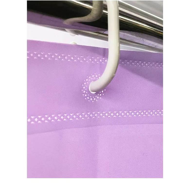 Cortina Ducha Baño 180x180cm Morada Elegante 3