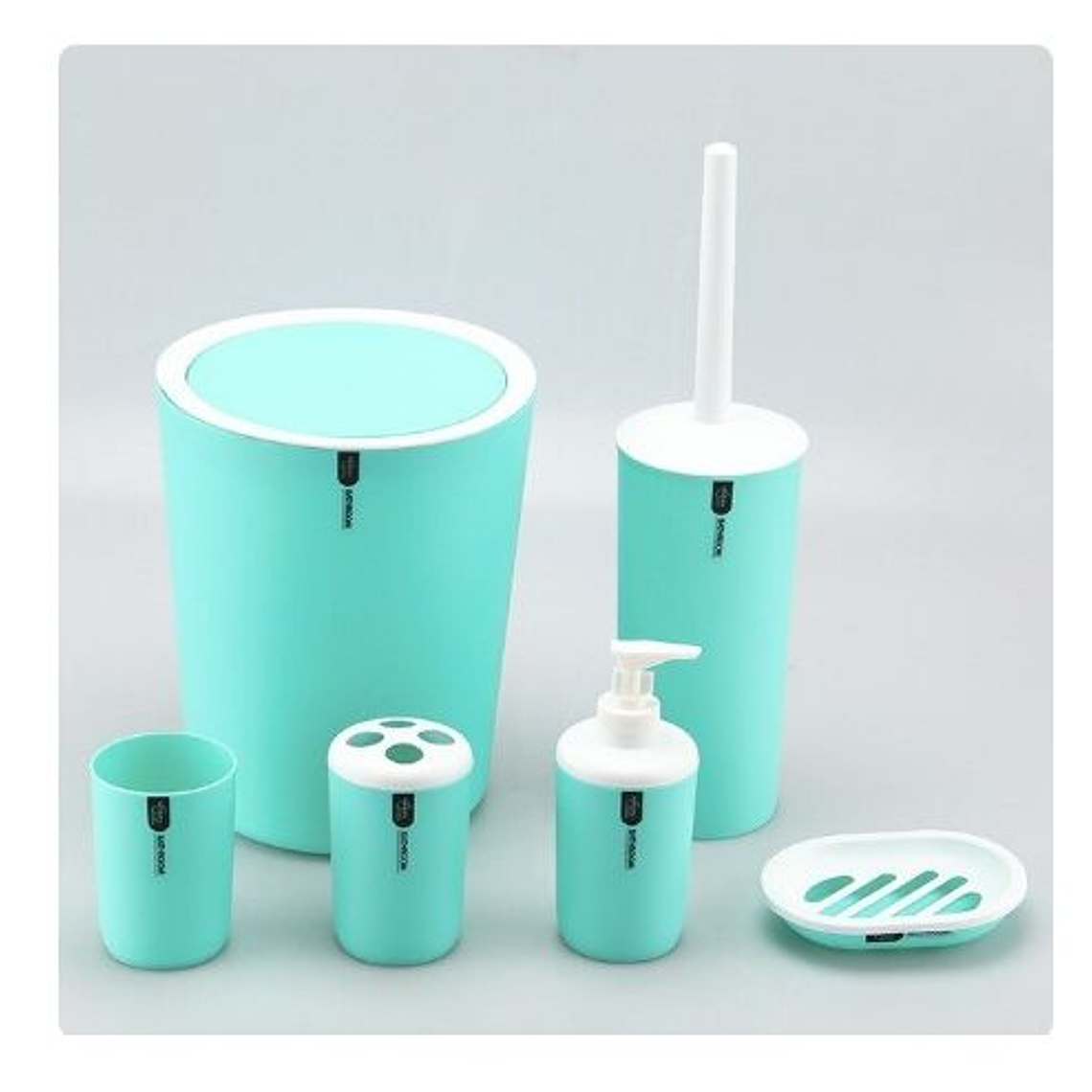 Set De Baño 6  Accesorio Elegante Verde 1