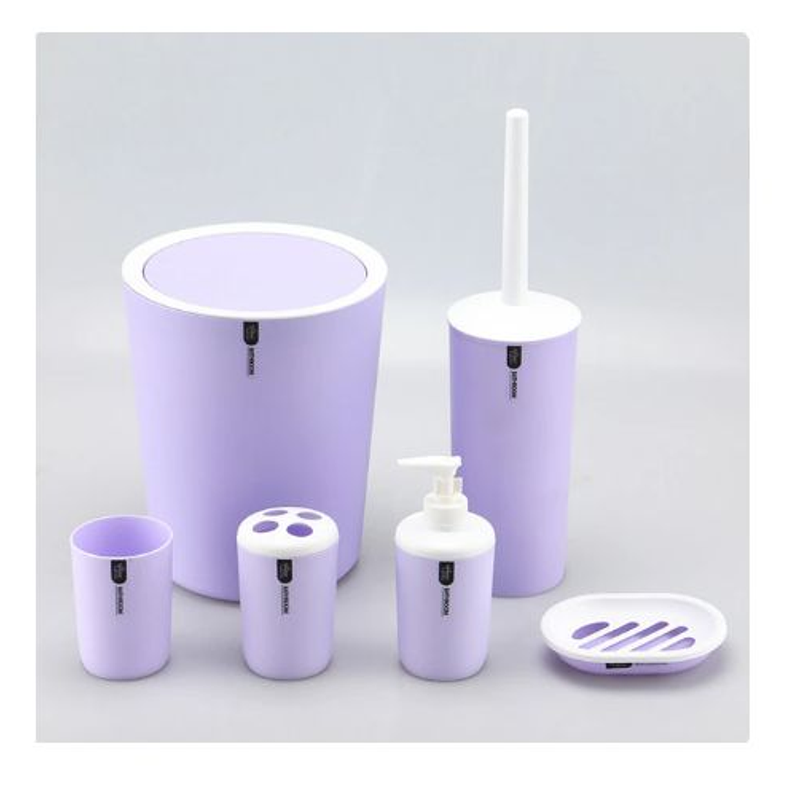 Set De Baño 6  Accesorio Elegante Lila 1