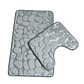 Set De Alfombras Baño Piedras Gris - Miniatura 2