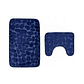 Set De Alfombras Baño Piedras Azul - Miniatura 1