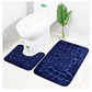 Set De Alfombras Baño Piedras Azul - Miniatura 2
