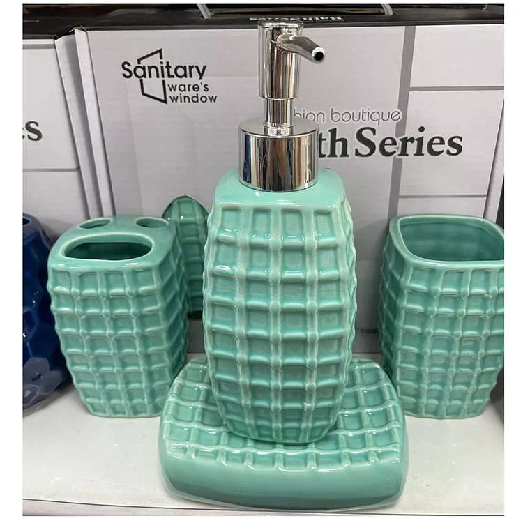 Set De Accesorios De Baño De Cerámica De 4 Piezas Calipso 2