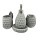 Set De Accesorios De Baño De Cerámica De 4 Piezas Gris - Miniatura 1